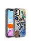 iPhone 11 Case Vibe Pattern with Camera Raised Matte Anti-Fingerprint Silicone Tkng - 4