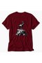 Women's Mountain Goat Vintage Print Design Back Printed - Red - 4