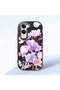 Vivo Y29S/Y29T Compatible Shock-Absorbing Camera Protected Black Silicone Case Floral Print