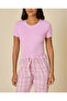 Women Pink Plain Pyjama Set - 4