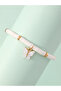 Girls White Butterfly Charm Beaded Bracelet - 2
