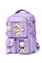 Kawaii korean style full accessory orthopedic domestic daily school backpack - 2
