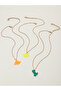 Pack of 3 - Girls Multi-Color Dinosaur Pendant Necklaces