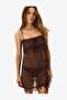 Women's Brown Lightweight Polyester Nightdress - 2