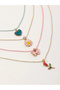 Set of 4 - Enamel Charm Pendant Necklace - 8