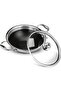 Pro Cook Triply Hexa Tech Kadhai W/gl. Lid 26CM, Silver, Stainless Steel, Glass