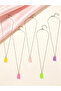 Pack of 5 - Girls Multi-Color Gummy Bear Pendant Necklaces - 8