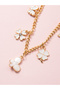 Girls Gold Tone Butterfly and Clover Charms Bracelet - 3