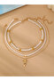 Pack of 3 - Gold Tone Bow and Pearl Necklace - 3