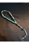 Turquoise, Orange and Translucent Color Mix Glass 33-Piece Prayer Beads - 4