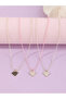 Pack of 3 - Girls Multi-Color Diamond Pendant Necklaces - 5