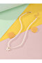 Girls White Beaded Butterfly Pendant Necklace - 2