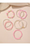 Pack of 8 - Girls Multi-Color Pearl and Heart Beaded Bracelets - 3
