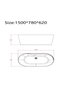Luxe Mono Freestanding Bathtub, White, Acrylic And Metal, Acrylic, Bathroom Fixture Accessory - 6
