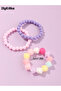 Pack of 3 - Girls Multi-Color Pastel Beaded Bracelets - 4