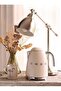 KLF03CREU 1.7L 2400W Electric Teapot (1.7L, Cream Colour, Chrome, Stainless Steel, Buttons, Lever, 1m)