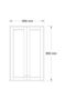 Plus Moss Mirror Cabinet - 60x95x16 Cm, White, L 60 x W 95 x H 16 cm, Wooden/Glass - 7