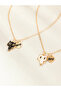 Pack of 2 - Girls Multi-Color Cat Pendant Necklaces - 7
