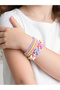 Pack of 4 - Girls Multi-Color Bow Charm Beaded Bracelets