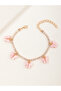 Girls Pink Butterfly Rhinestone Embellished Bracelet - 4