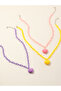 Pack of 3 - Girls Multi-Color Heart Pendant Necklaces - 3