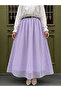 Belt Detail Frilly Skirt-Lilac - 3