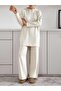 Women's Oversize Hooded Knitwear Set Ecru - 5