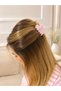 Pink Letter E Hair Clip – Stylish Women's Hair Clip with Marble Pattern and Letter Detail - 2