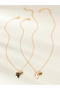 Pack of 2 - Girls Multi-Color Cat Pendant Necklaces - 4