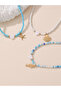 Pack of 3 - Girls Multi-Color Beaded Necklaces with Charms - 3