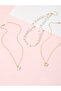 Pack of 3 - Girls Multi-Color Butterfly and Pearl Pendant Necklaces - 2