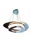 Orbel LED Chandelier 3 Color Dimmable Light - 60cm, Chrome, Stainless Steel, Acrylic - 5