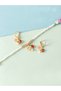 Girls Multi-Color Fower Charm Beaded Necklace and Earrings Set - 2