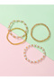 Pack of 4 - Girls Multi-Color Beaded and Pearl Bracelets - 3
