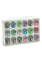 18-Piece Stone Digital Zikirmatik Set – Colorful Stone Finger Zikirmatik Set with Box - 2