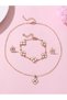 Girls White Clover Charm Necklace, Bracelet and Earrings Set - 3