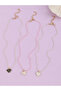 Pack of 3 - Girls Multi-Color Diamond Pendant Necklaces - 7
