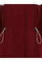 High Collar Striped Suit with Elastic Sleeves and Waist - Red - 4