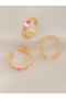 Pack of 3 - Heart and Star Detail Ring - 6