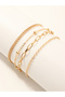 Pack of 4 - Gold Tone Layered Chain Bracelets