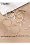 Pack of 6 - Multi-Color Faux Pearl and Charm Bracelet - 4