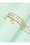 Pack of 3 - Girls Gold-Tone Chain Bracelets with Rhinestone Embellishments - 4