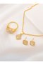 3-Piece Embellished Earrings, Necklace and Ring Jewelry Set - 6