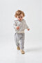 Baby Boy Puffy Vest Plaid Hooded Sweatshirt Jogger Pants 3-Piece Set - 2