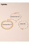 Pack of 3 - Multi-Color Heart and Butterfly Charm Link Bracelets - 4