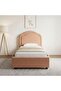 Maxillux Arcus 120X200 Upholstered Kids Bed With Usb-peach Pink, Engineered Wood, Fabric - 2