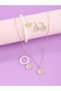 Girls Multi-Color Daisy Flower Charm and Pearl Necklace, Bracelet, Ring and Earrings Set