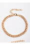 Pack of 4 - Girls Gold Tone Link Bracelet Set with Star Charm - 4