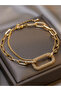 Gold Embellished Link Bracelet - 5