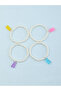 Pack of 4 - Girls Multi-Color Gummy Bear Pearl Bracelets - 3